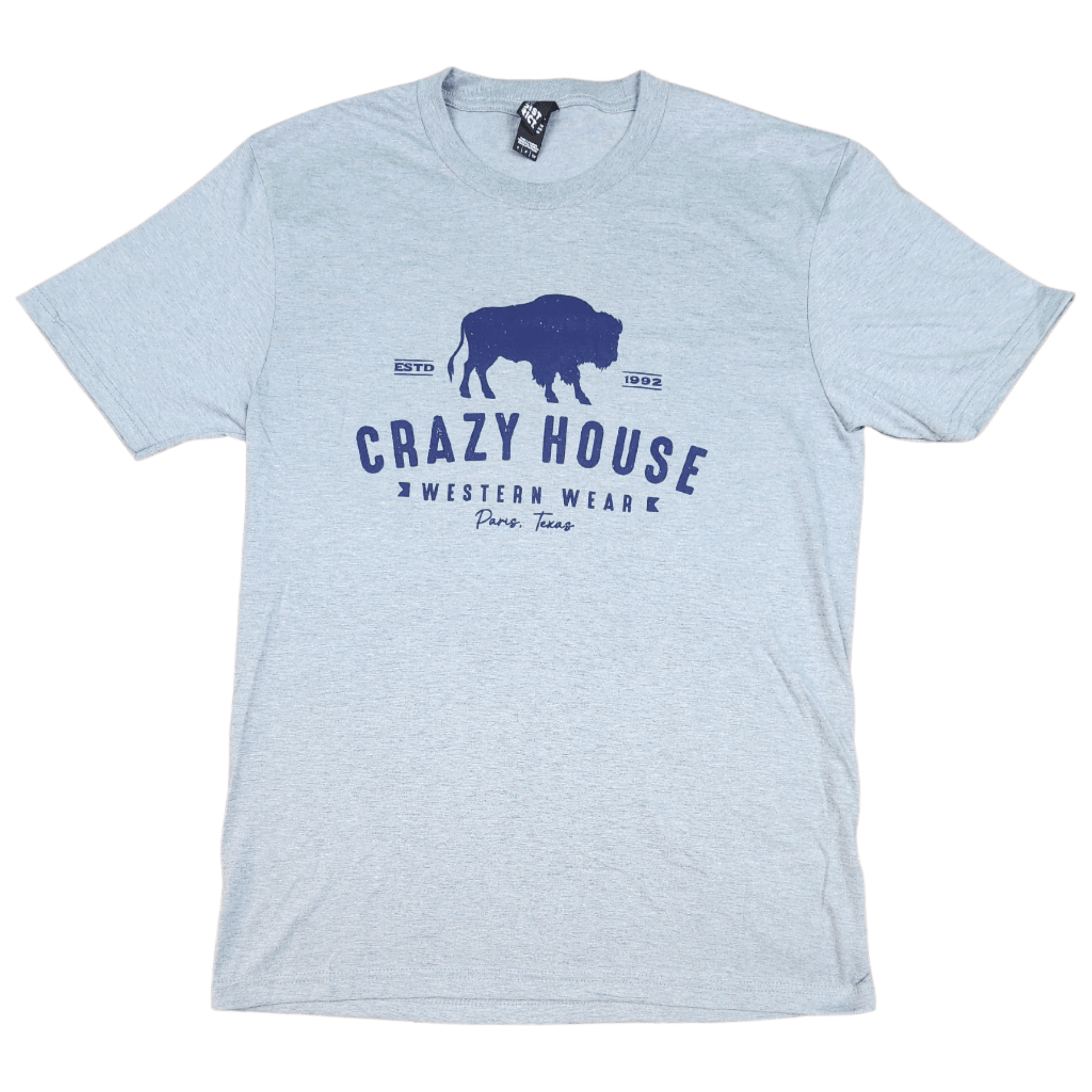 Crazy House Buffalo Logo T-Shirt DM130-HTRGRY-46143 - Crazy House Western Wear