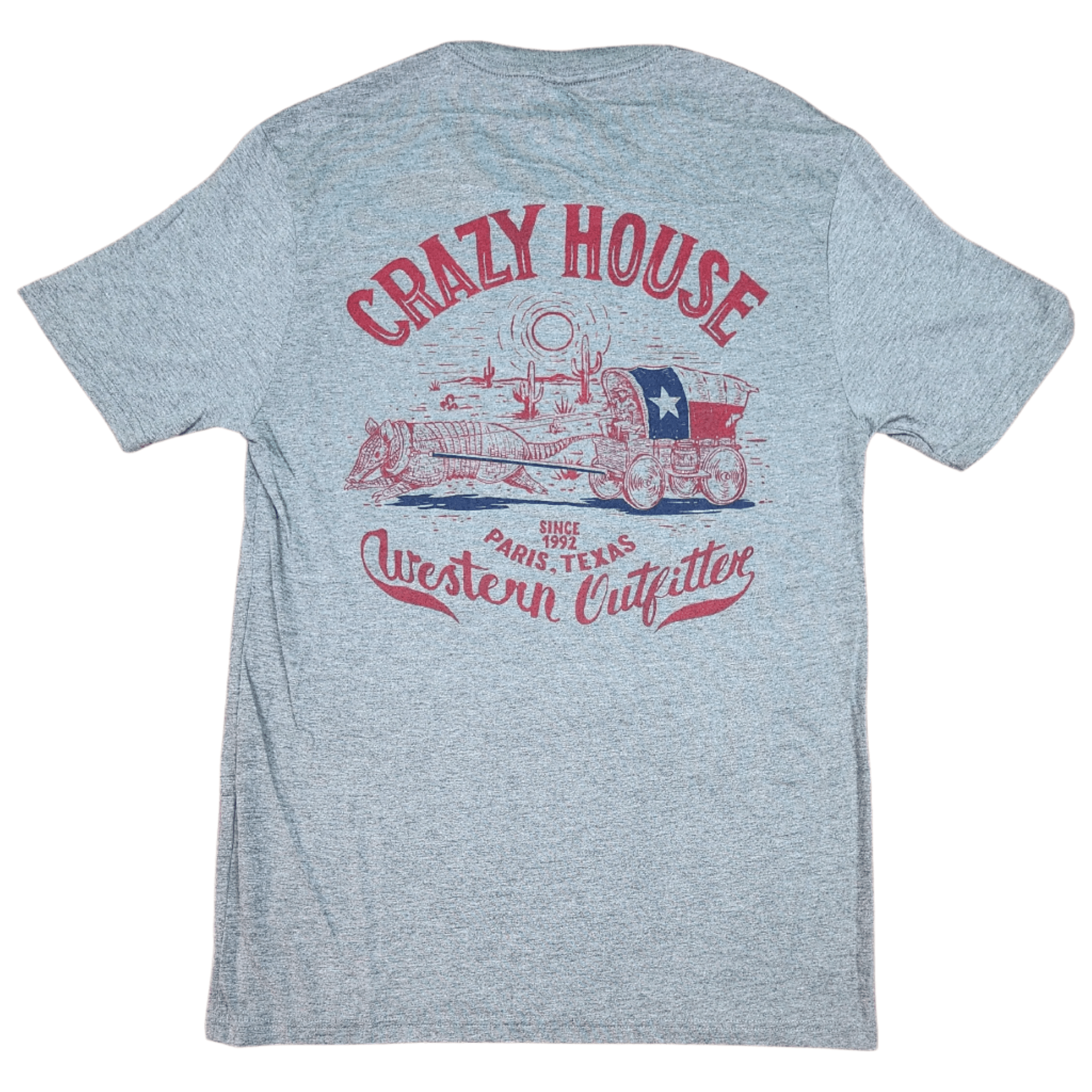 Crazy House Armadillo Wagon Race T-Shirt DM130-GR.FRST-31874 - Crazy House Western Wear