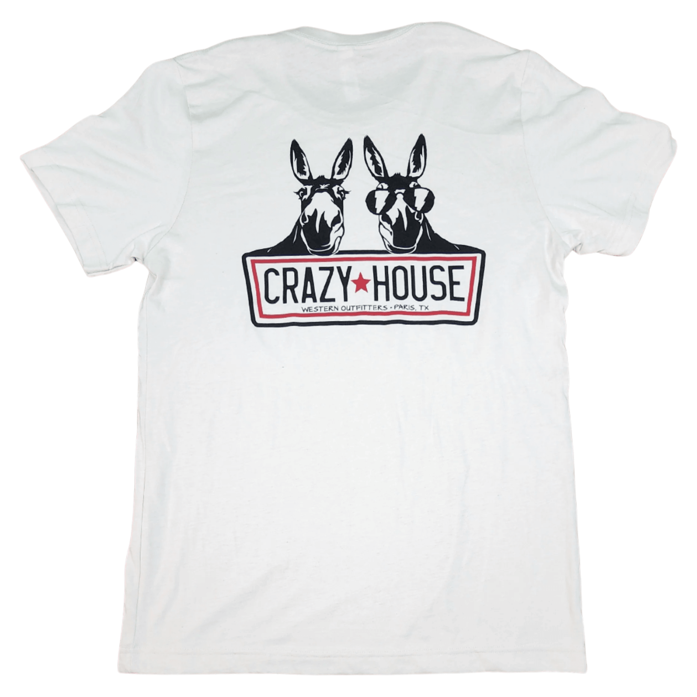 Crazy House Pair of Donkeys T-Shirt 706-HTR.OATMEAL-41717 - Crazy House Western Wear