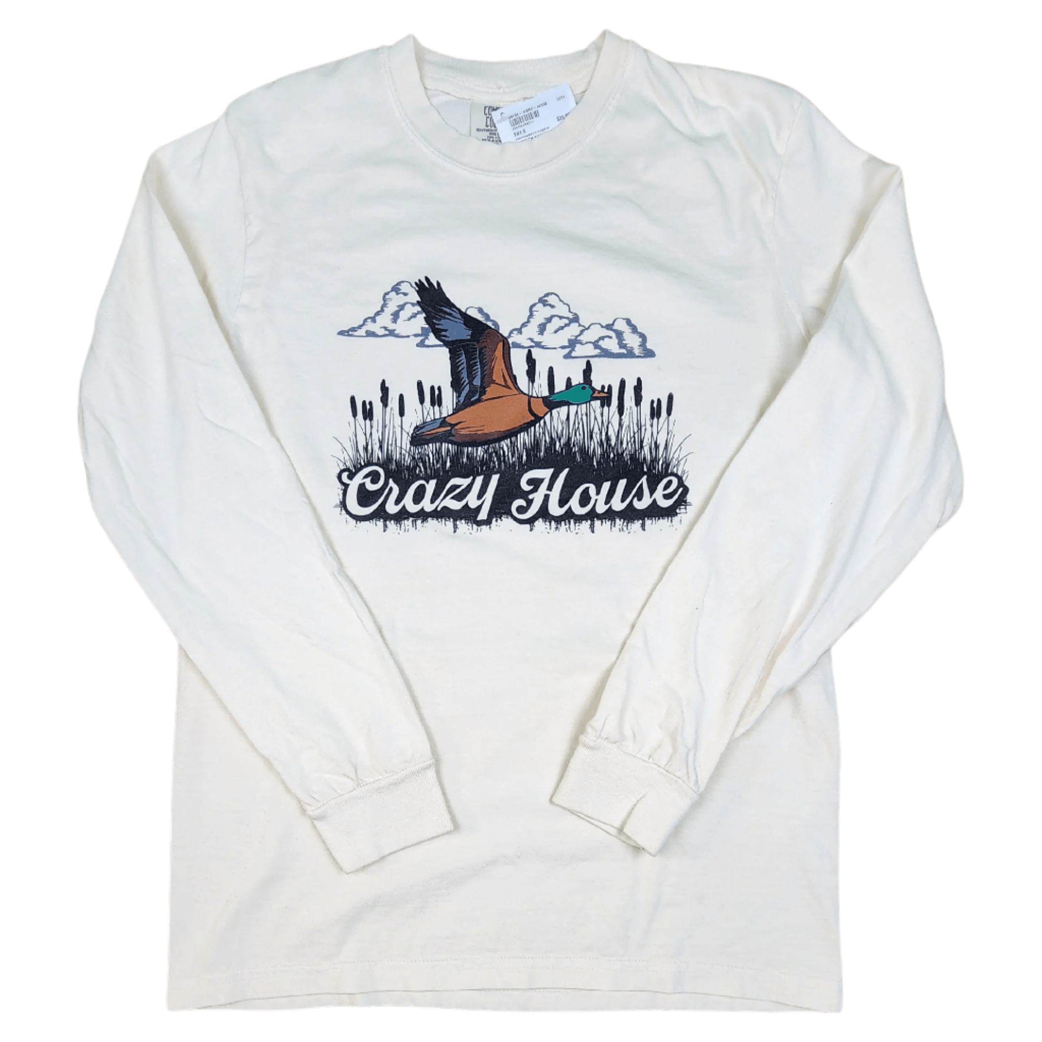Crazy House Flying Duck T-Shirt 08108-IVORY-46358 - Crazy House Western Wear