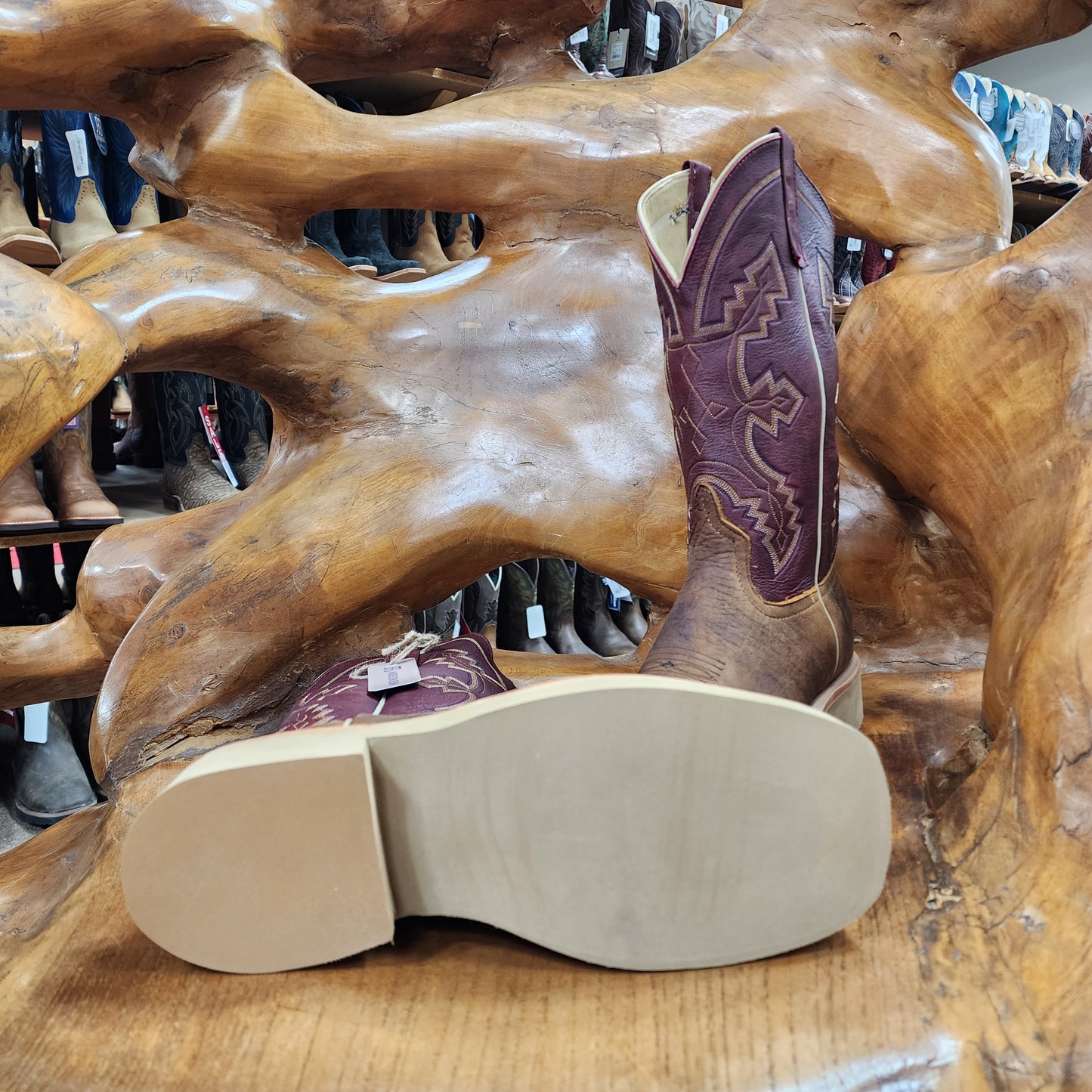Anderson Bean Natural Brahma Bison with 13" Oxblood Outlaw Tops
