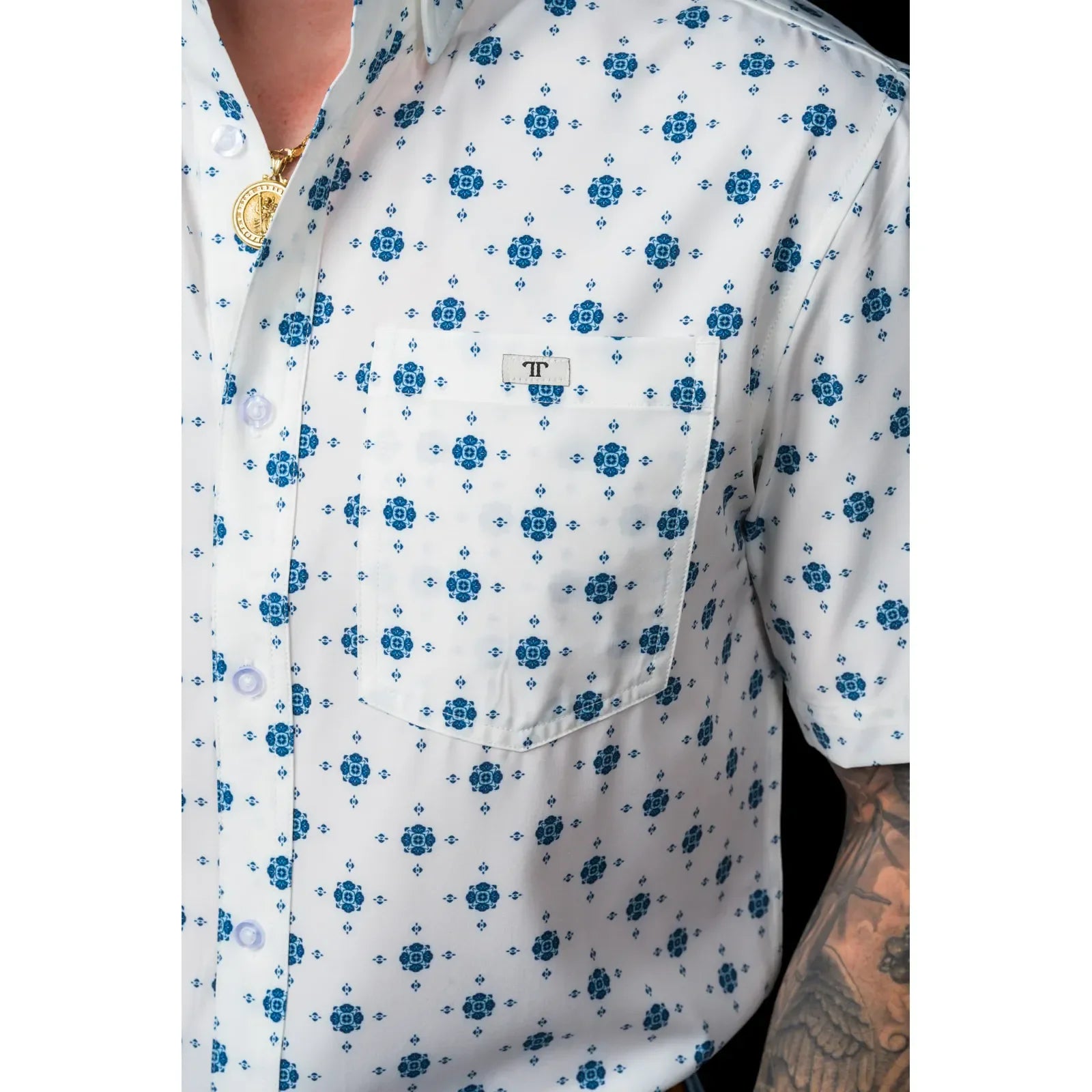 Men's Ferrell Short Sleeve "The Beau" Button Up Shirt FBS1026109