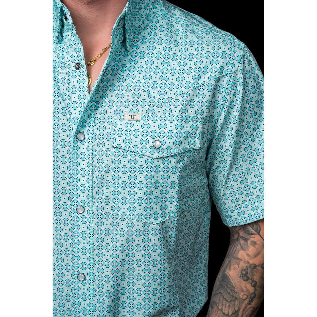 Men's Ferrell Short Sleeve The Pierce Pearl Snap Shirt FPS1026112