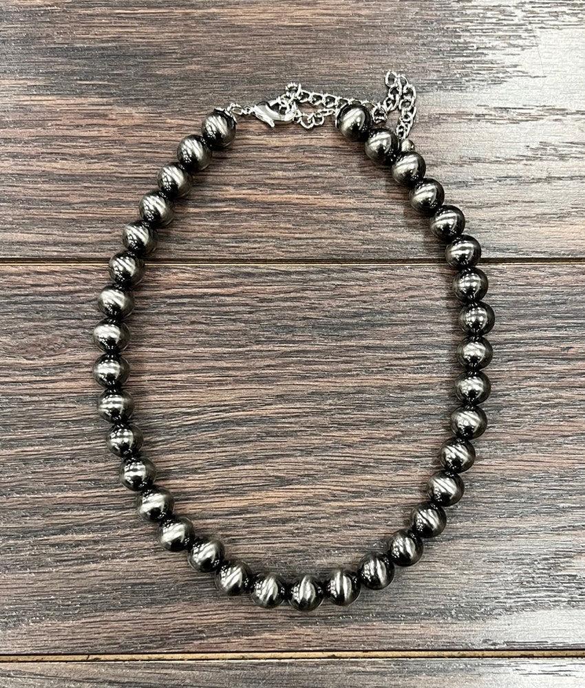 Isac Women's 16" 12mm Polish Western Bead Necklace 738036
