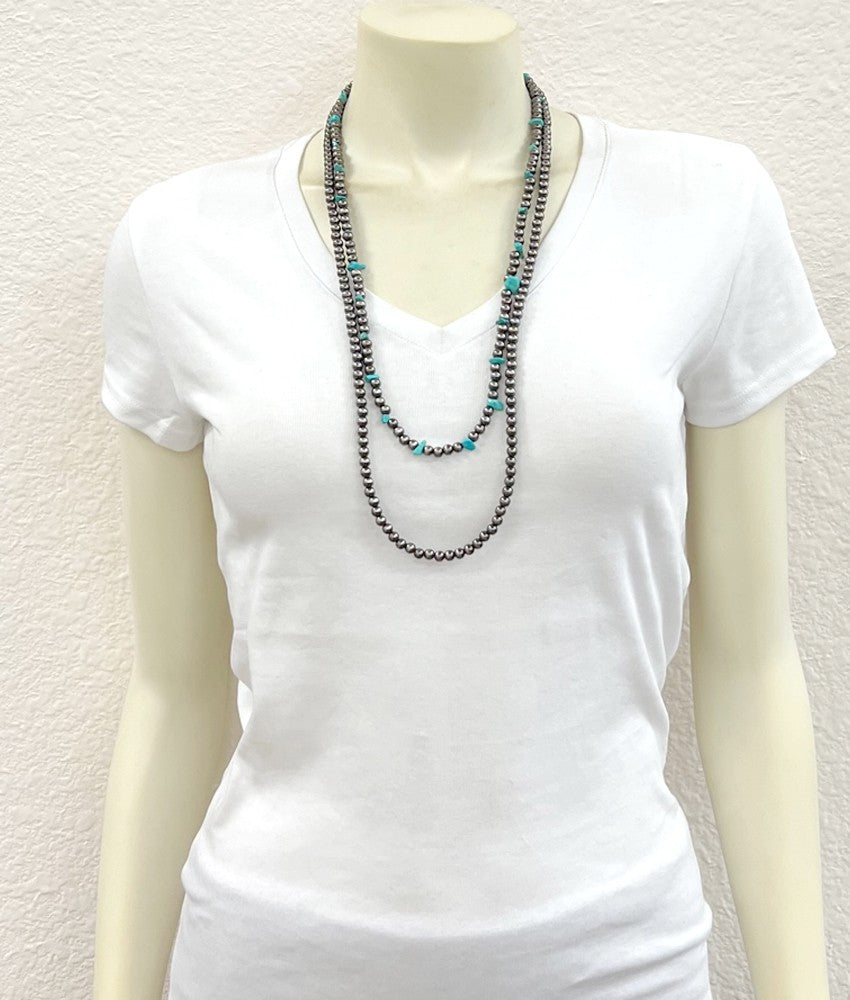 Women's Isac 30" Handmade Polish Navajo Turquoise Necklace 738052