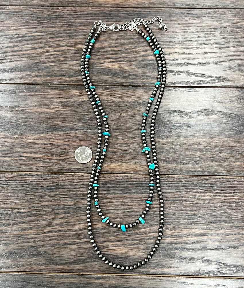 Women's Isac 30" Handmade Polish Navajo Turquoise Necklace 738052