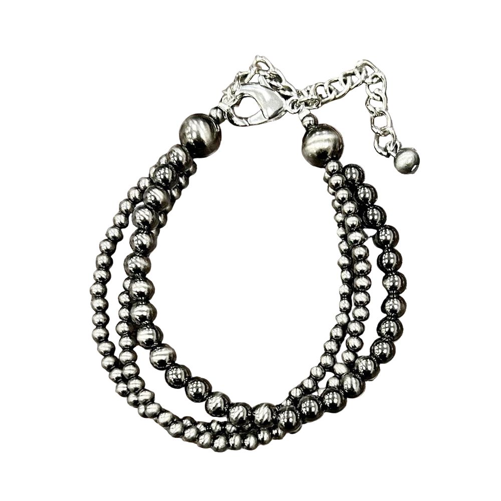 Women's Isac Handmade Polish Navajo Bead Adjustable Bracelet