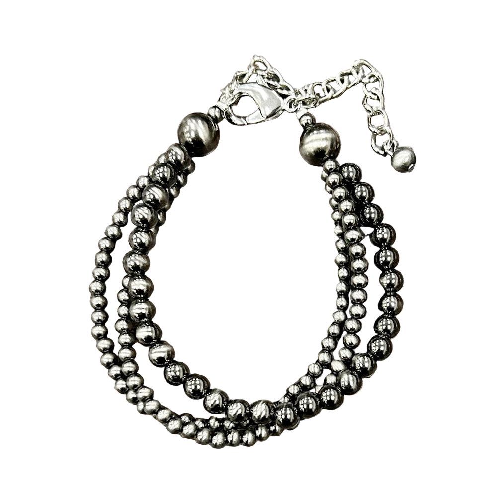 Women's Isac Handmade Polish Navajo Bead Adjustable Bracelet