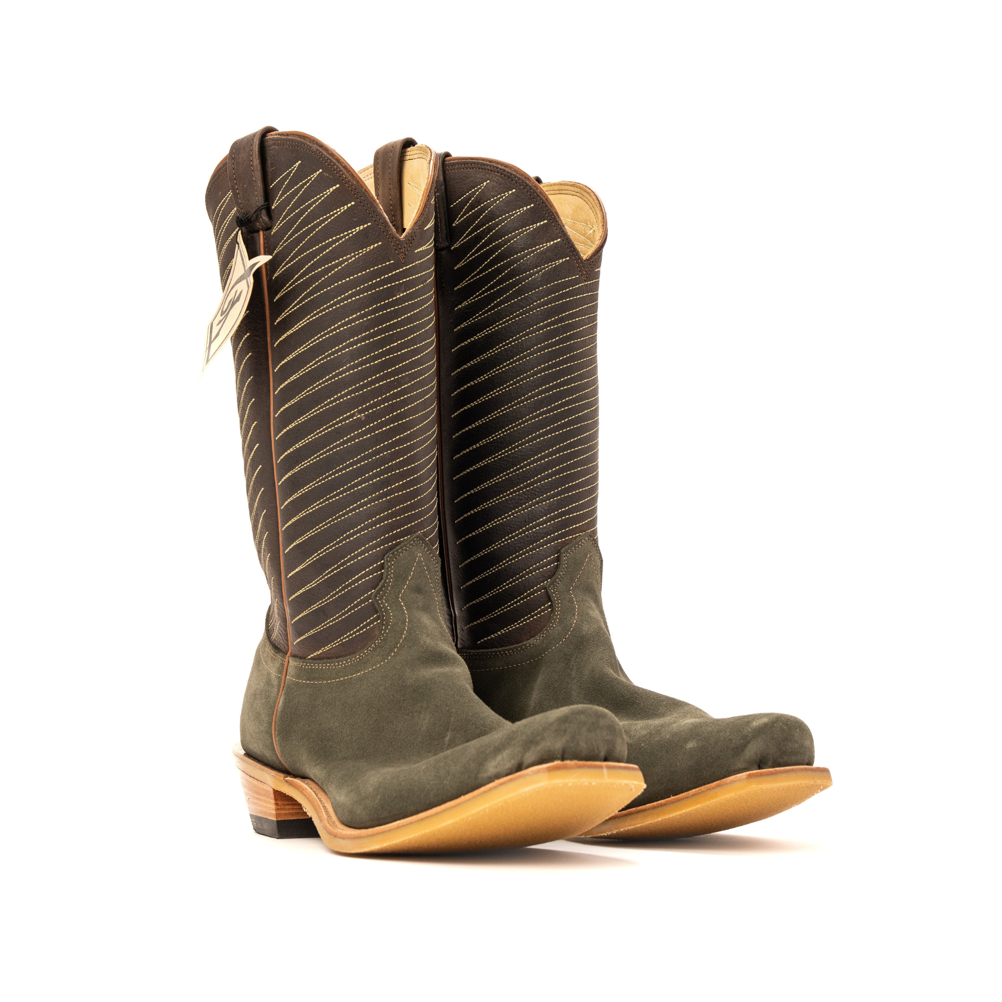 Men's Fenoglio Olive Roughout with 13" Whiskey Byron Crunch FB29611344 - Crazy House Western Wear