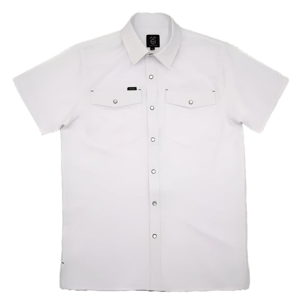 Men's SanJac White Short Sleeve Snap Up Shirt COAHUILA-S/S-WHT - Crazy House Western Wear