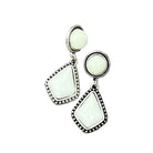 Women's Isac 1.7" Long Arrowhead White Turquoise Post Earrings