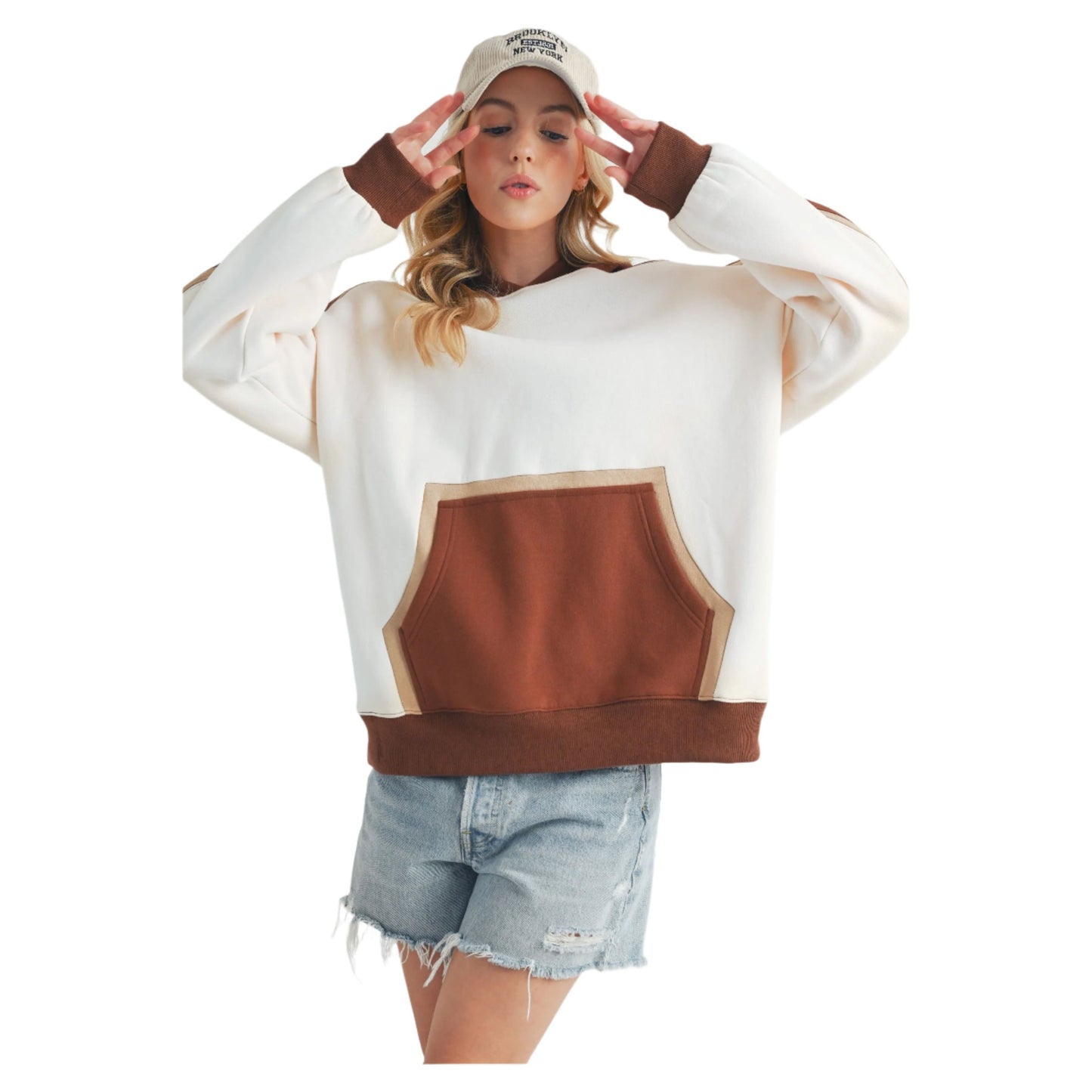 Women's Kate Color block Hoodie 993EK
