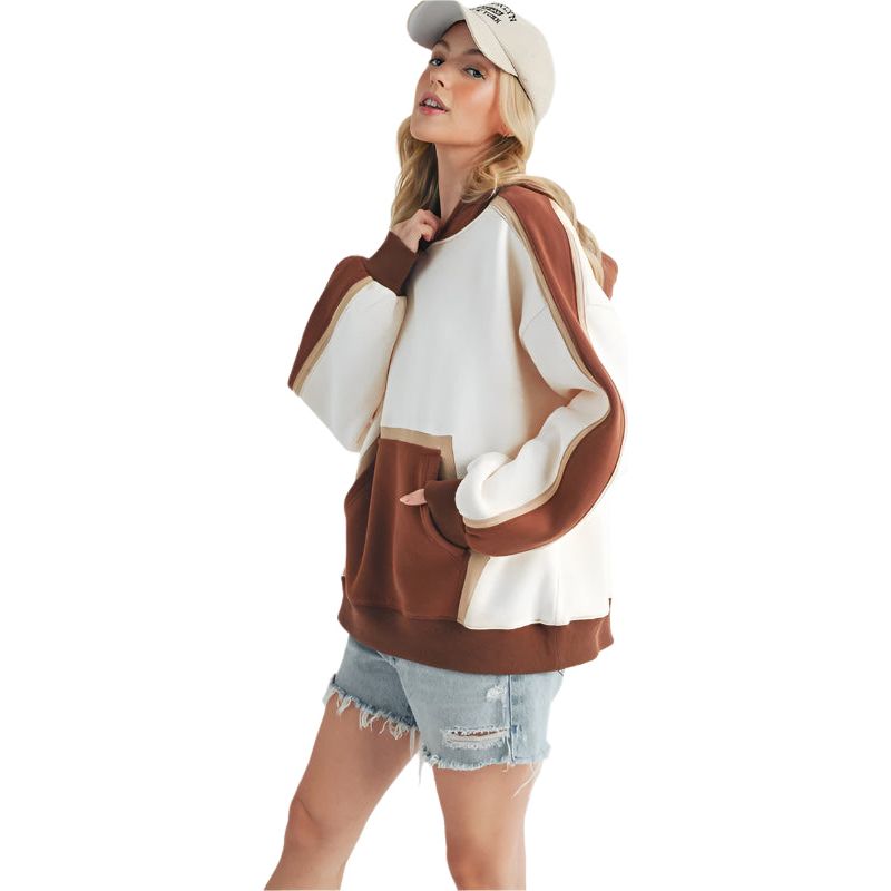 Women's Kate Color block Hoodie 993EK - Crazy House Western Wear