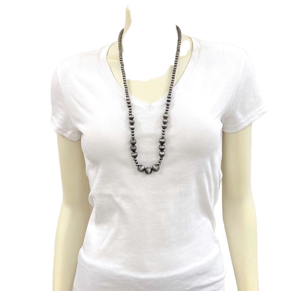 Women's Isac Handmade 30-inch Navajo Bead Necklace