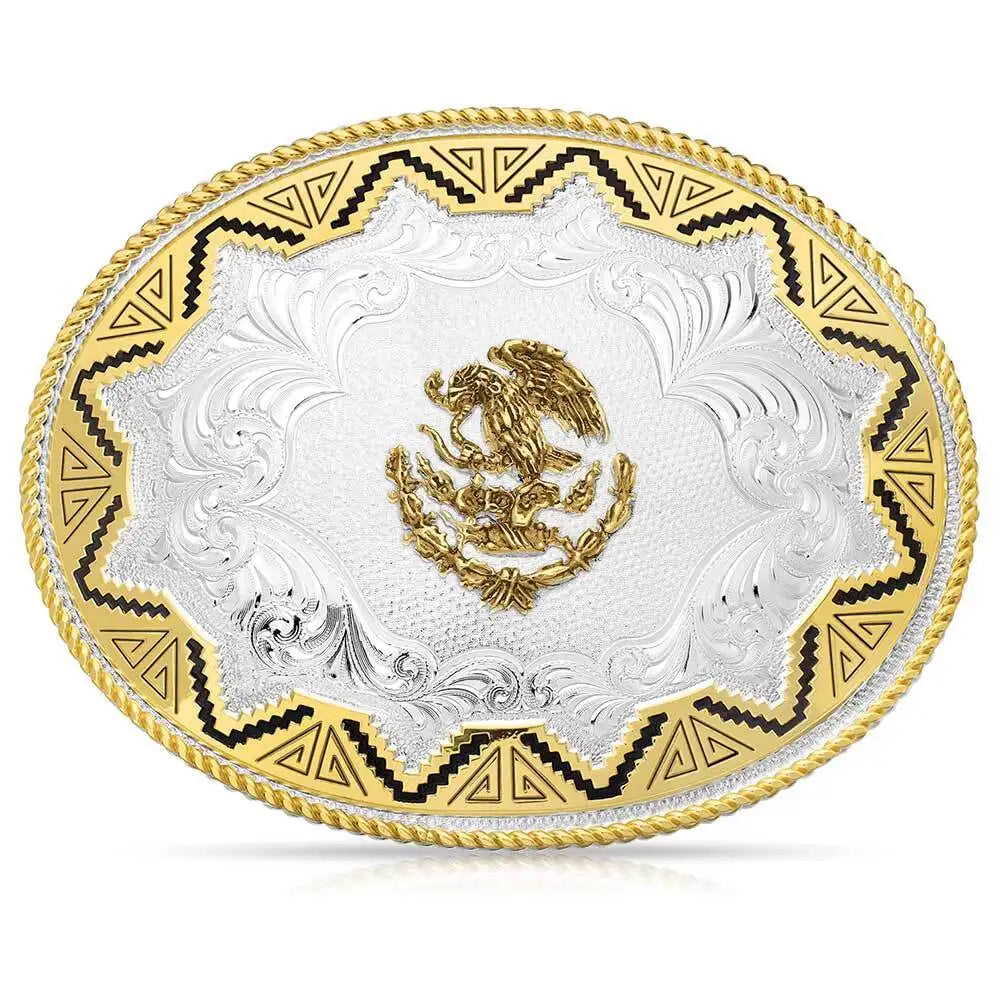Men's Montana Silversmiths Southwest Sun Large Two Tone Belt Buckle 2190-674