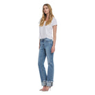 Women's Lovervet Mid Rise Cuffed Straight Jeans LV1504 - Crazy House Western Wear