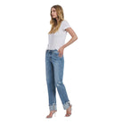 Women's Lovervet Mid Rise Cuffed Straight Jeans LV1504 - Crazy House Western Wear