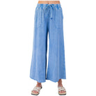 Women's Washed Terry Knit Wide Leg Pants EB40128 - Crazy House Western Wear