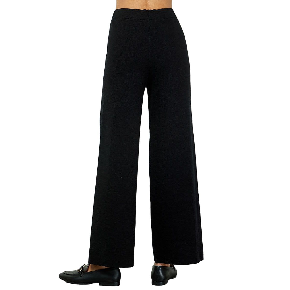 Women's Black Crop Sweater Pants