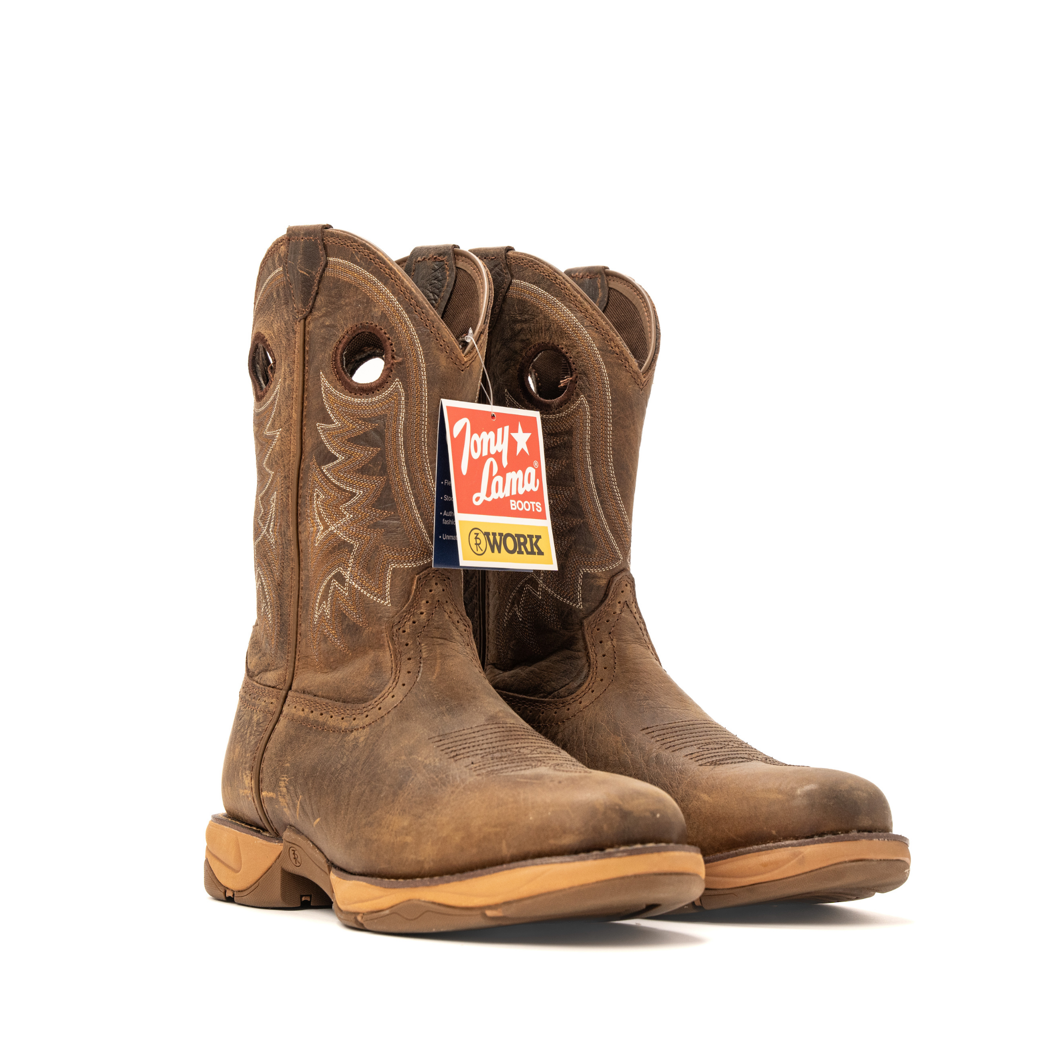 Men's Tony Lama River Tumbleweed Brown Work Boot 11 Men's Tony Lama River Tumbleweed Brown Work Boot 11