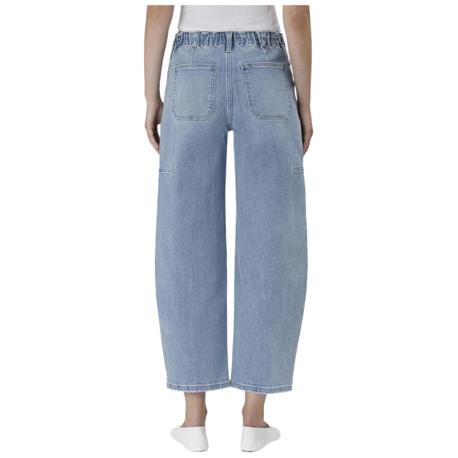 Women's Flying Monkey Super High Rise Elastic Band Barrel Jeans F583 - Crazy House Western Wear