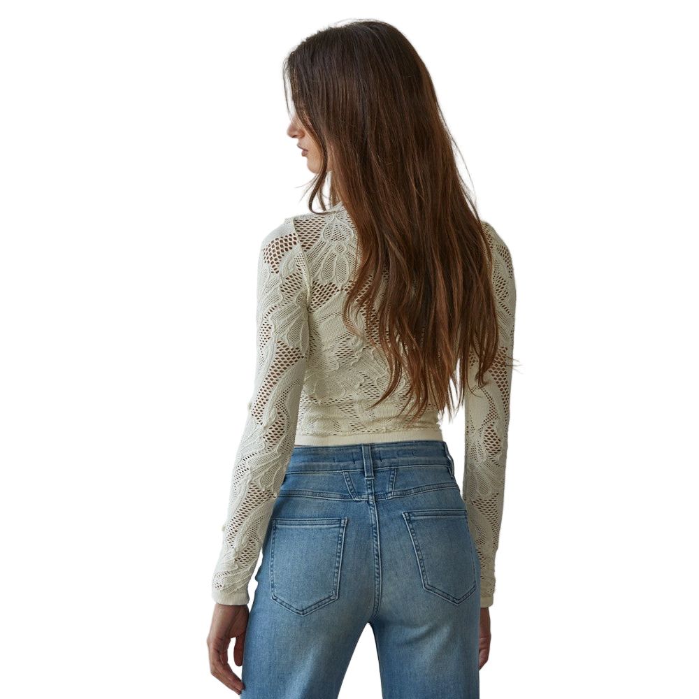 Women's Jacquard Fishnet Top S1228