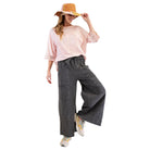 Women's Mineral Washed Terry Knit Pants EB41308 - Crazy House Western Wear