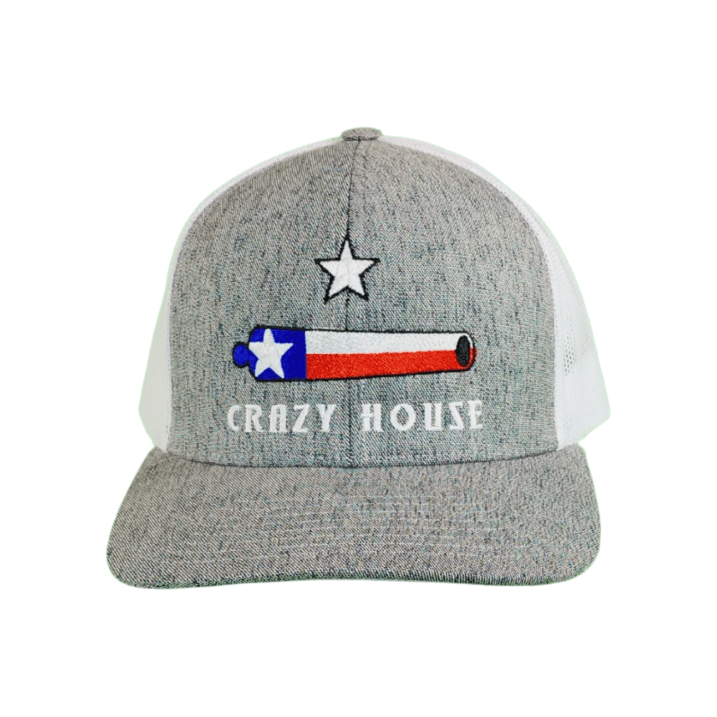 Embroidered Cannon Gray Snapback - Crazy House Western Wear