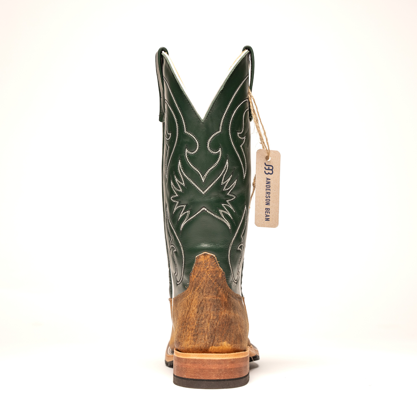 Anderson Bean Distressed Bison with 13" Green Glove Top - Crazy House Western Wear