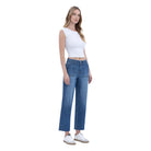 Women's High Rise Crop Utility Pocket Straight Jeans LV1355 - Crazy House Western Wear