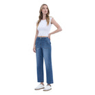 Women's High Rise Crop Utility Pocket Straight Jeans LV1355 - Crazy House Western Wear