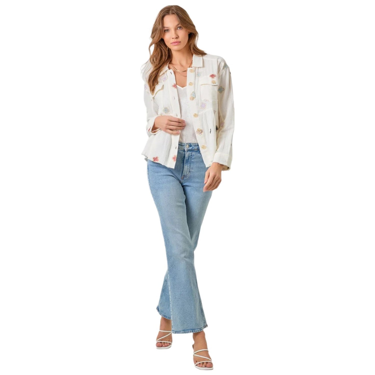 Women's Washed Peplum Jacket 61004-TOP