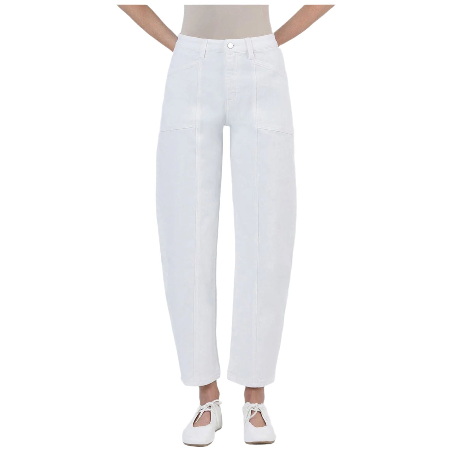 Women's Flying Monkey Super High Rise Panel Barrel Jeans F5880WH - Crazy House Western Wear