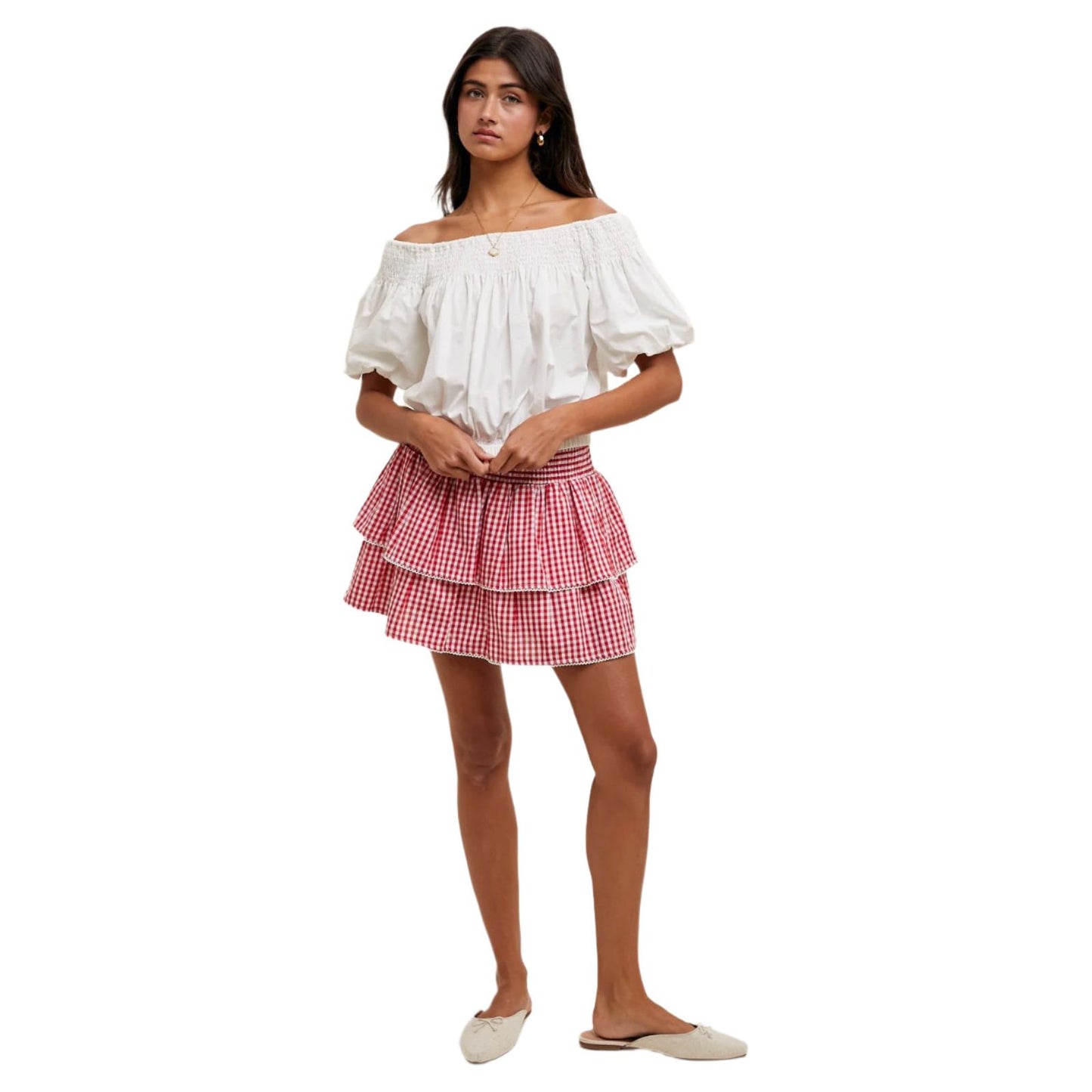 Women's Off-the-shoulder Blouse WL25-10279 - Crazy House Western Wear