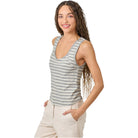Women's Striped Raw Cut Edge Tank Top 61043 - Crazy House Western Wear