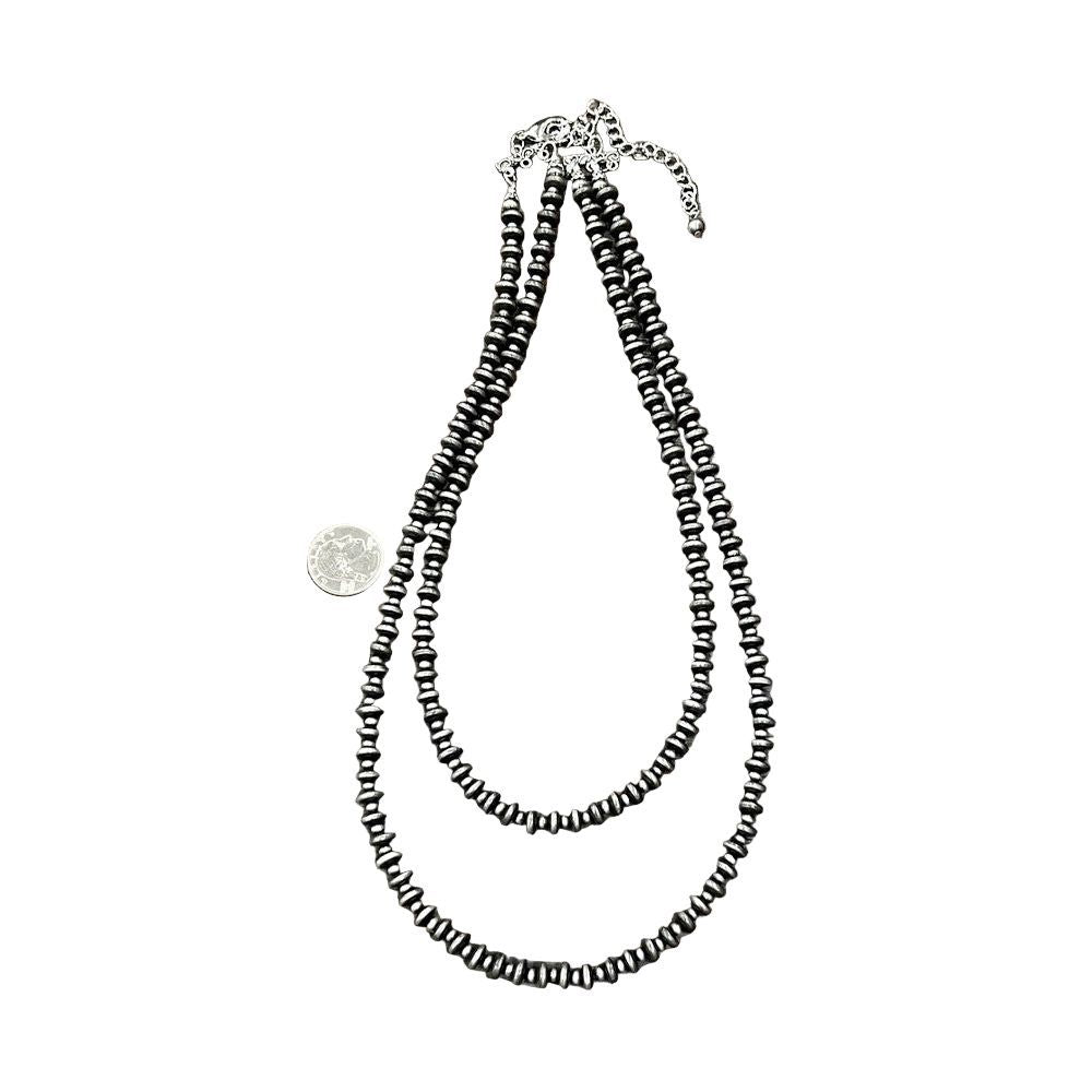 Women's Isac Handmade Rondelle Navajo Bead Necklace