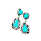 Women's Isac 2" Long Turquoise Post Earrings