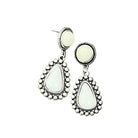 Women's Isac 2" Long White Turquoise Post Earrings