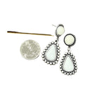 Women's Isac 2" Long White Turquoise Post Earrings