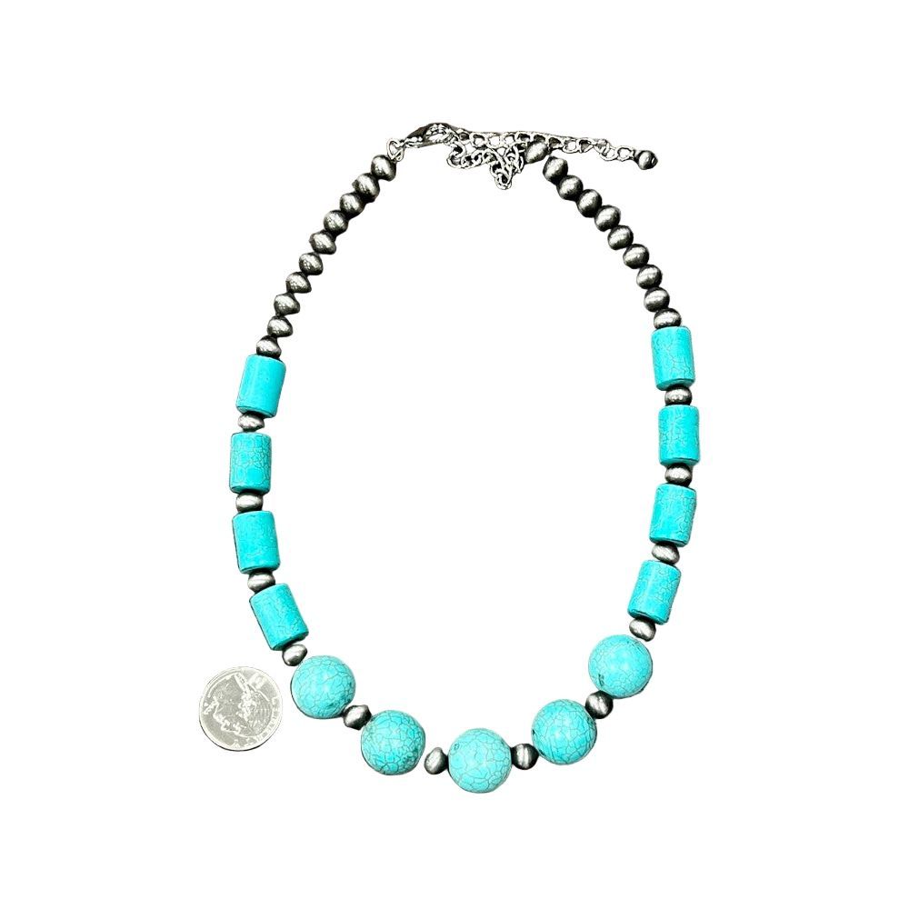 Women's Isac Handmade Synthetic Turquoise Necklace