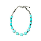 Women's Isac Handmade Synthetic Turquoise Necklace