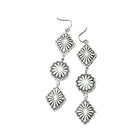 Women's Isac 3.2" Long Brass Concho Earrings