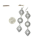 Women's Isac 3.2" Long Brass Concho Earrings