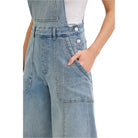 Women's Wide-leg Denim Overall Jumpsuit SW919 - Crazy House Western Wear
