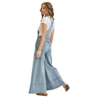 Women's Wide-leg Denim Overall Jumpsuit SW919 - Crazy House Western Wear