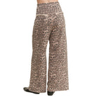 Mineral Washed Animal Leopard Wide Leg Pants