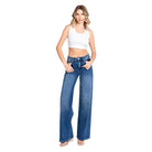 Women's High Rise Comfort Stretch Wide Leg Jeans P1058W-DM - Crazy House Western Wear
