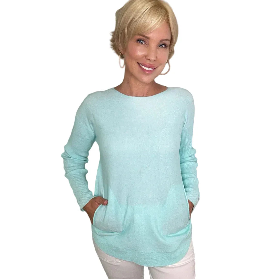 Women's Ethyl New Look Soft Pocket Sweater 2380AQU