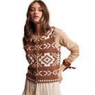 Women's Southwestern Button-up Wool Vest