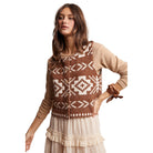 Women's Southwestern Button-up Wool Vest